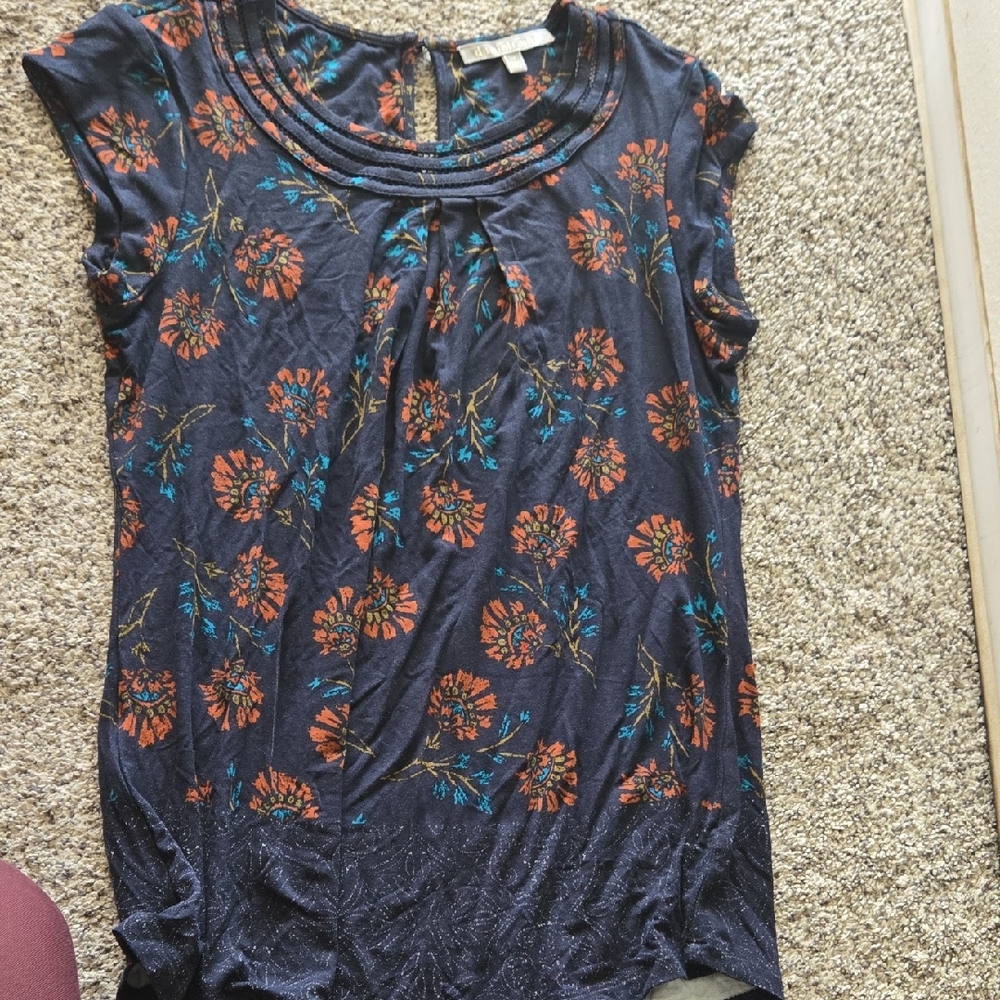 Daniel Rainn Navy Floral Blouse
